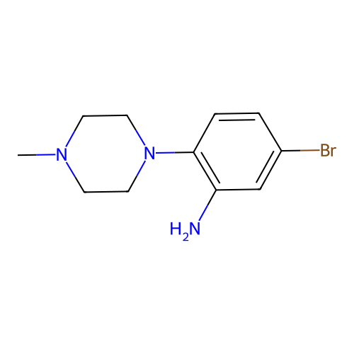 5-Bromo-2-(4-methylpiperazin-1-yl)aniline structure