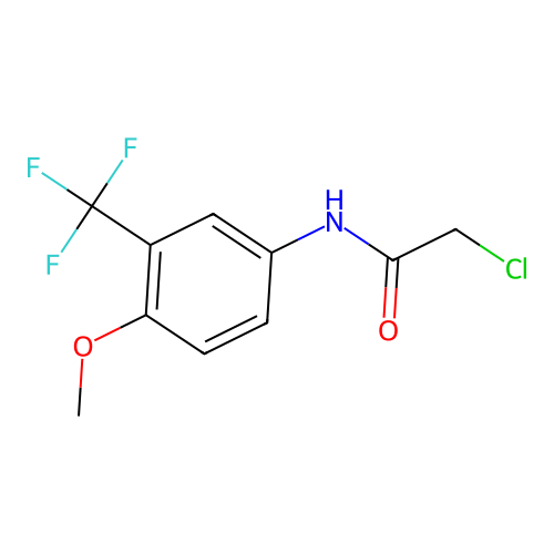2-chloro-N-[4-methoxy-3-(trifluoromethyl)phenyl]acetamide structure