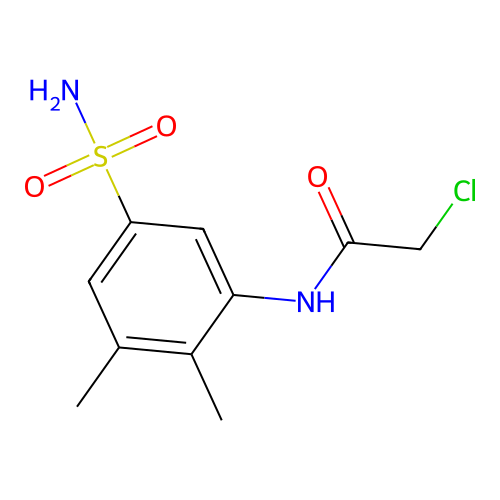 2-chloro-N-(2,3-dimethyl-5-sulfamoylphenyl)acetamide structure