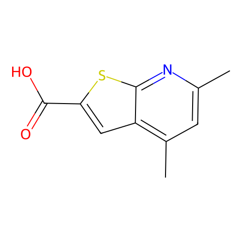 4,6-Dimethylthieno[2,3-b]pyridine-2-carboxylic acid structure
