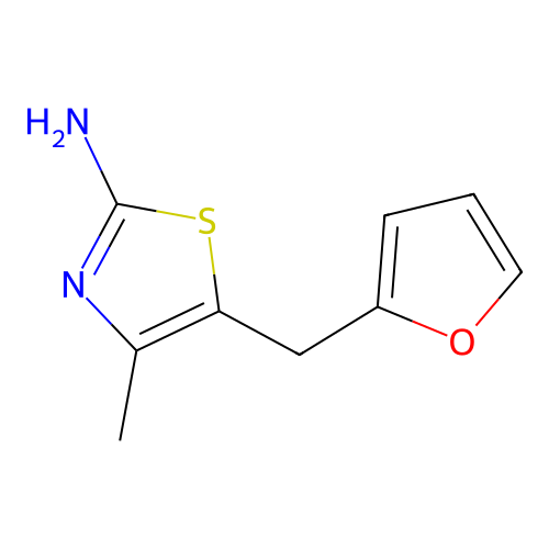 5-(Furan-2-ylmethyl)-4-methyl-1,3-thiazol-2-amine structure
