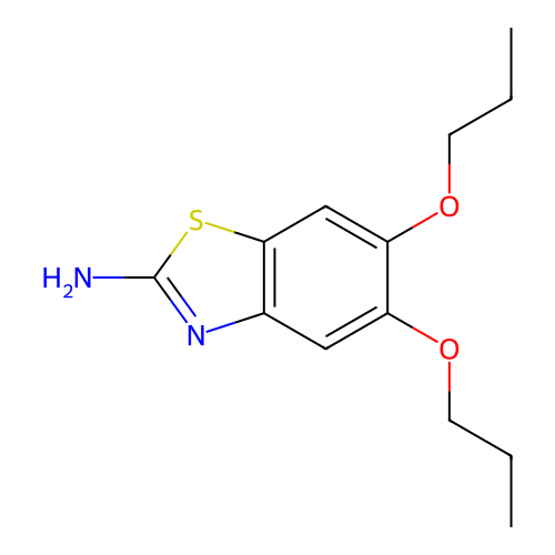 5,6-Dipropoxy-1,3-benzothiazol-2-amine structure