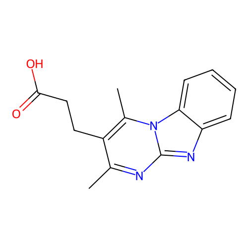 3-(2,4-Dimethylpyrimido[1,2-a]benzimidazol-3-yl)propanoic acid structure