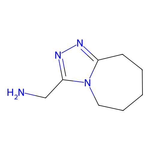 5H,6H,7H,8H,9H-(1,2,4)triazolo(4,3-a)azepin-3-ylmethanamine structure