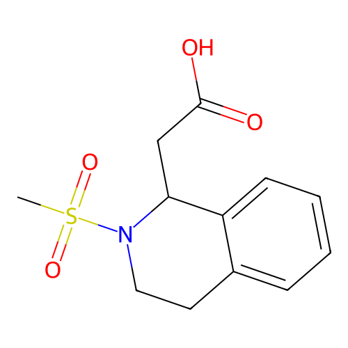 2-(2-Methanesulfonyl-1,2,3,4-tetrahydroisoquinolin-1-yl)acetic acid structure