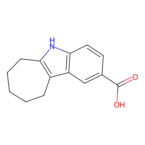 5H,6H,7H,8H,9H,10H-cyclohepta[b]indole-2-carboxylic acid structure