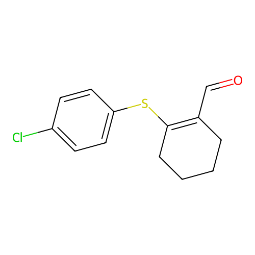 2-[(4-Chlorophenyl)thio]cyclohex-1-ene-1-carbaldehyde structure