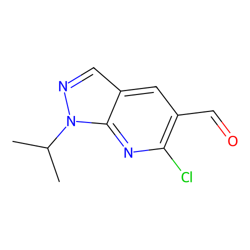 6-chloro-1-(propan-2-yl)-1H-pyrazolo[3,4-b]pyridine-5-carbaldehyde structure