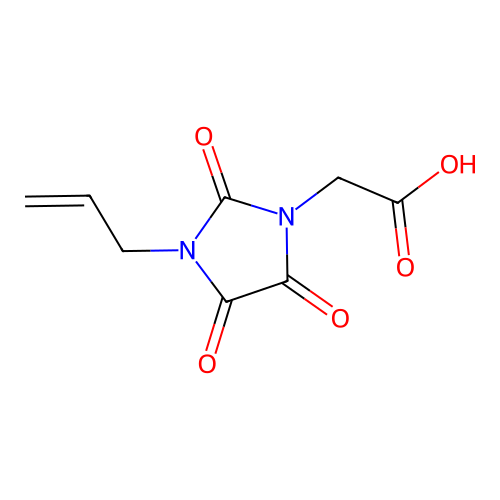 2-[2,4,5-Trioxo-3-(prop-2-en-1-yl)imidazolidin-1-yl]acetic acid structure