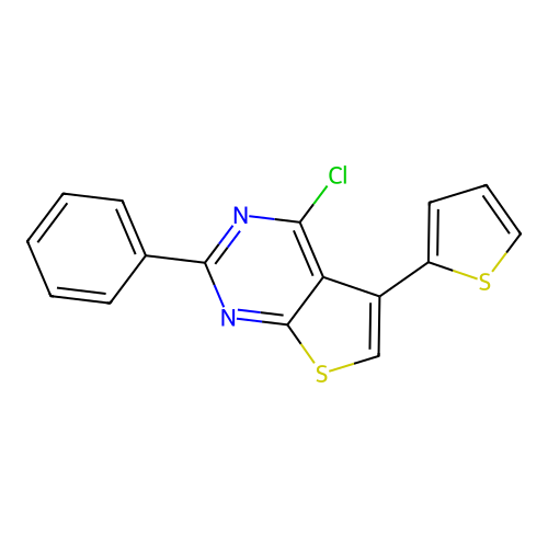 4-Chloro-2-phenyl-5-(thiophen-2-YL)thieno[2,3-D]pyrimidine structure