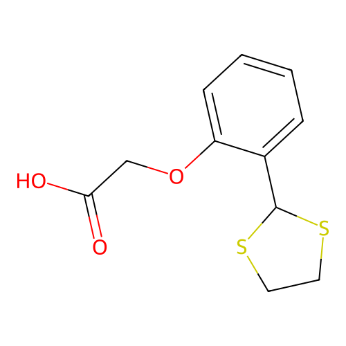 2-[2-(1,3-dithiolan-2-yl)phenoxy]acetic Acid structure