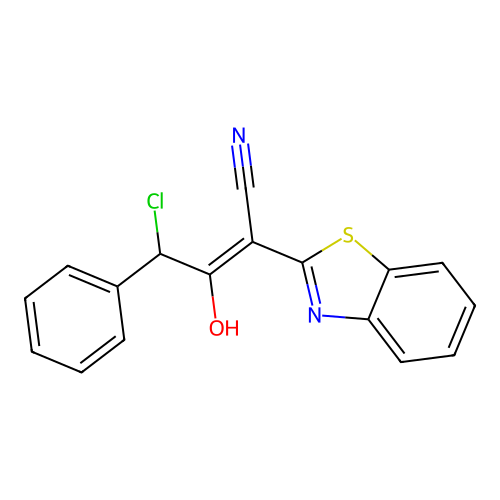 2-(1,3-Benzothiazol-2-yl)-4-chloro-3-hydroxy-4-phenylbut-2-enenitrile structure