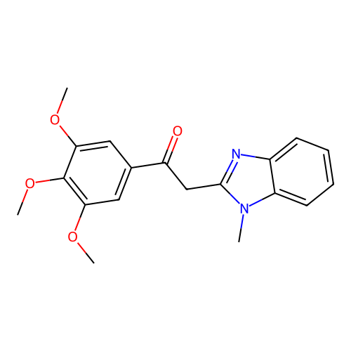 2-(1-methyl-1H-1,3-benzodiazol-2-yl)-1-(3,4,5-trimethoxyphenyl)ethan-1-one structure