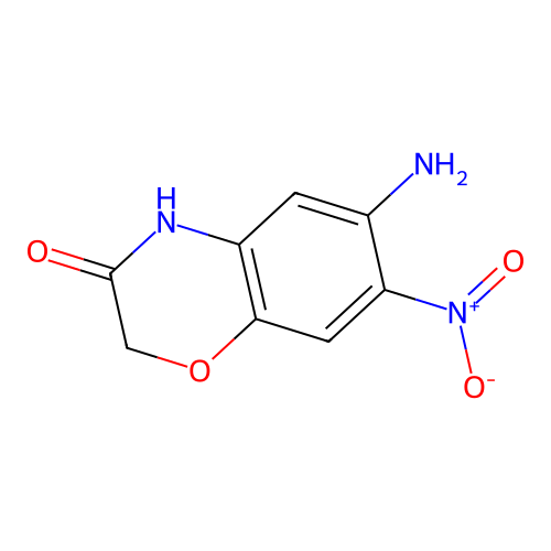 6-amino-7-nitro-3,4-dihydro-2H-1,4-benzoxazin-3-one structure