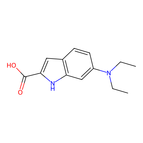 6-(diethylamino)-1H-indole-2-carboxylic acid structure