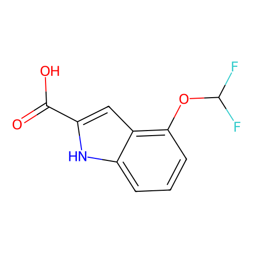 4-(difluoromethoxy)-1H-indole-2-carboxylic acid structure