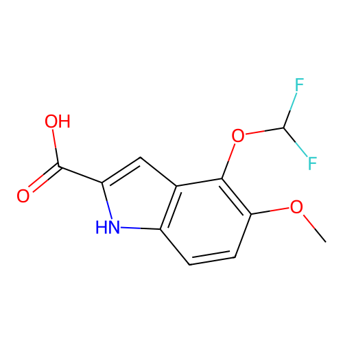4-(difluoromethoxy)-5-methoxy-1H-indole-2-carboxylic Acid structure