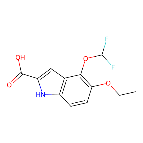 4-(difluoromethoxy)-5-ethoxy-1H-indole-2-carboxylic Acid structure