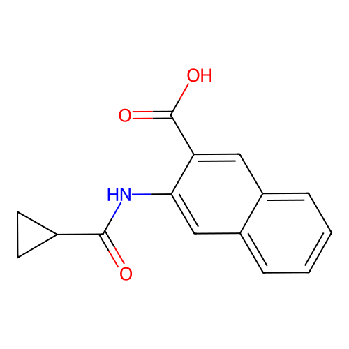 3-[(Cyclopropylcarbonyl)amino]-2-naphthoic acid structure