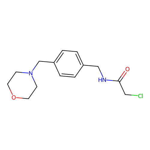 2-chloro-N-{[4-(morpholin-4-ylmethyl)phenyl]methyl}acetamide structure
