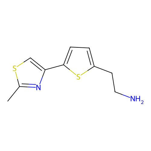 2-[5-(2-Methyl-1,3-thiazol-4-yl)thiophen-2-yl]ethan-1-amine structure
