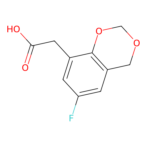 2-(6-Fluoro-2,4-dihydro-1,3-benzodioxin-8-yl)acetic acid structure