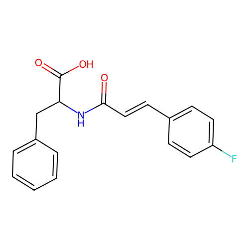 2-[3-(4-Fluorophenyl)prop-2-enoylamino]-3-phenylpropanoic acid structure