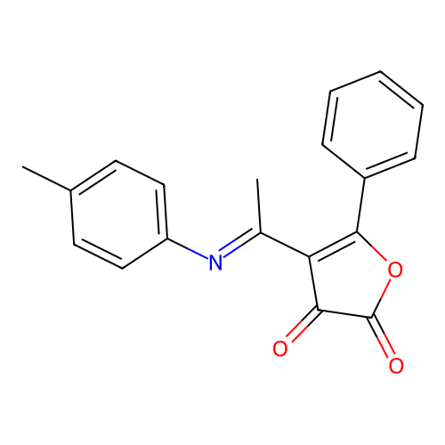 4-(1-((4-Methylphenyl)imino)ethyl)-5-phenyl-2,3-furandione structure