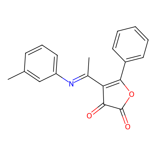 4-(1-((3-Methylphenyl)imino)ethyl)-5-phenyl-2,3-furandione structure