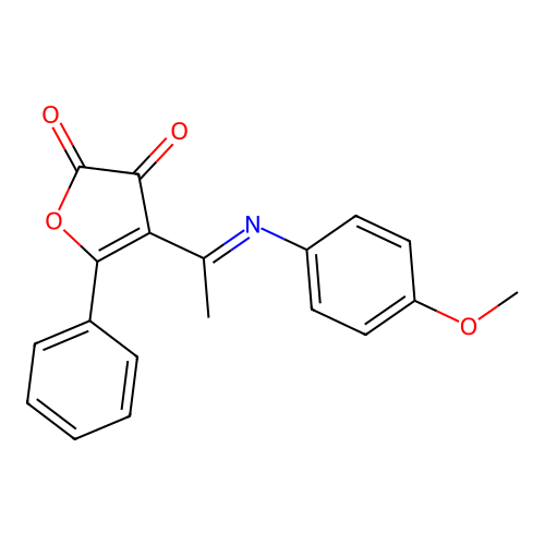4-(1-((4-Methoxyphenyl)imino)ethyl)-5-phenyl-2,3-furandione structure