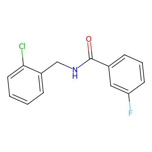 N-[(2-chlorophenyl)methyl]-3-fluorobenzamide structure