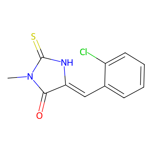 4-Imidazolidinone, 5-[(2-chlorophenyl)methylene]-3-methyl-2-thioxo- structure
