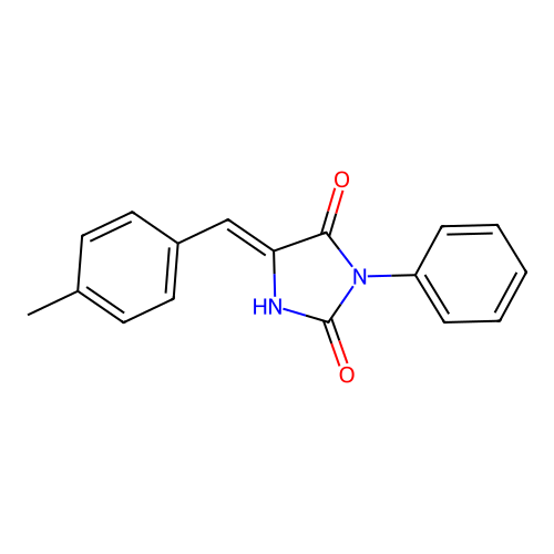 2,4-Imidazolidinedione, 5-[(4-methylphenyl)methylene]-3-phenyl- structure
