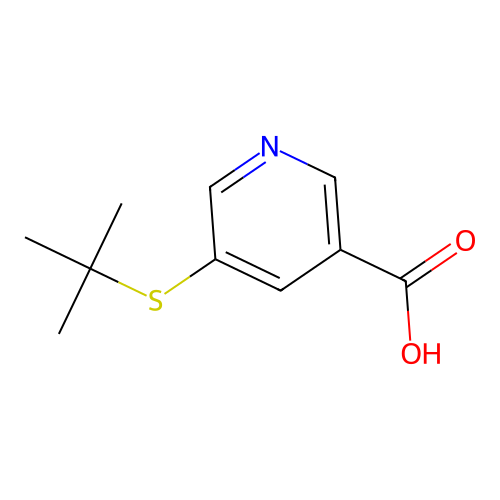 5-Tert-butylsulfanylnicotinic acid structure