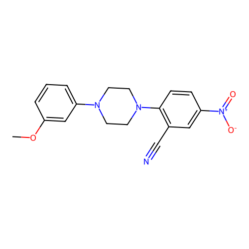 2-[4-(3-Methoxyphenyl)piperazin-1-yl]-5-nitrobenzonitrile structure