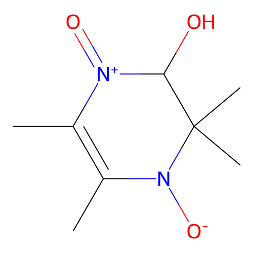 Pyrazinol, 2,3-dihydro-3,3,5,6-tetramethyl-, 1,4-dioxide structure
