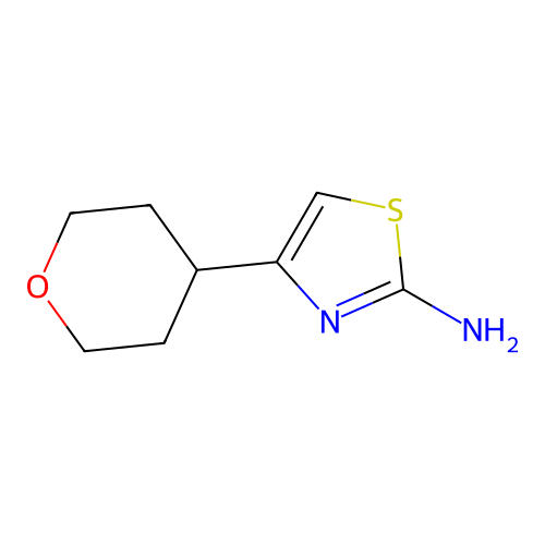 4-(四氢-2H-吡喃-4-基)噻唑-2-胺 structure