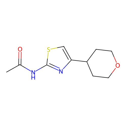 Acetamide, N-[4-(tetrahydro-2H-pyran-4-yl)-2-thiazolyl]- structure
