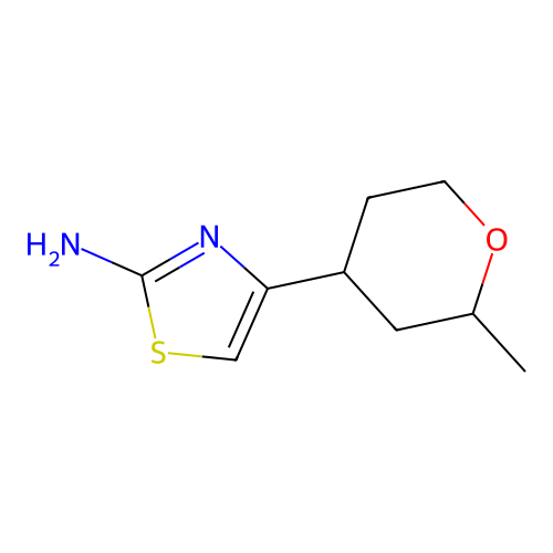 2-Thiazolamine, 4-(tetrahydro-2-methyl-2H-pyran-4-yl)- structure