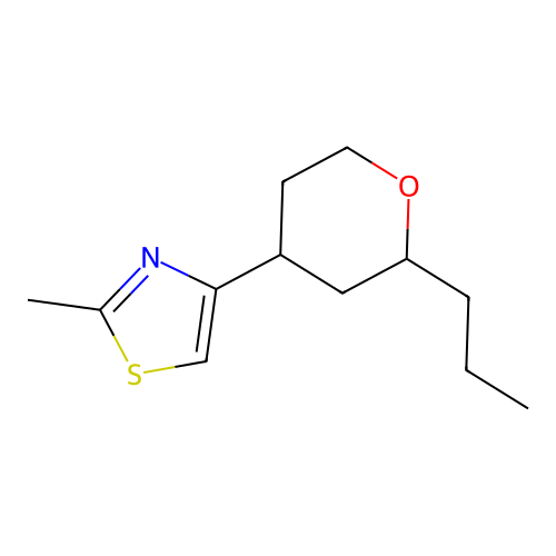 2-Methyl-4-(2-propyloxan-4-yl)-1,3-thiazole structure