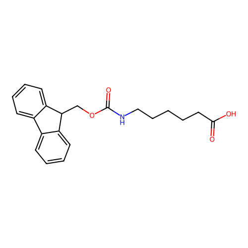 6-((((9H-fluoren-9-yl)methoxy)carbonyl)amino)hexanoic acid structure
