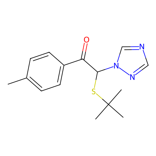 2-(tert-butylsulfanyl)-1-(4-methylphenyl)-2-(1H-1,2,4-triazol-1-yl)-1-ethanone structure