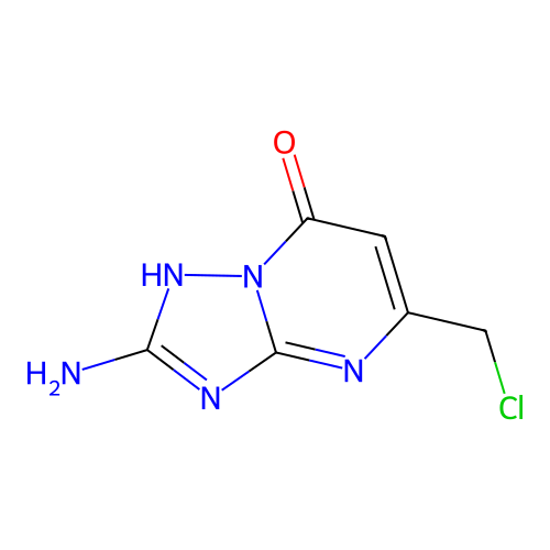 2-amino-5-(chloromethyl)-3H,7H-(1,2,4)triazolo(1,5-a)pyrimidin-7-one structure
