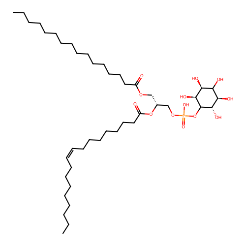 DL-myo-Inositol, 1-(3-((1-oxohexadecyl)oxy)-2-((1-oxo-9-octadecenyl)oxy)propyl hydrogen phosphate), (R-(Z))- structure