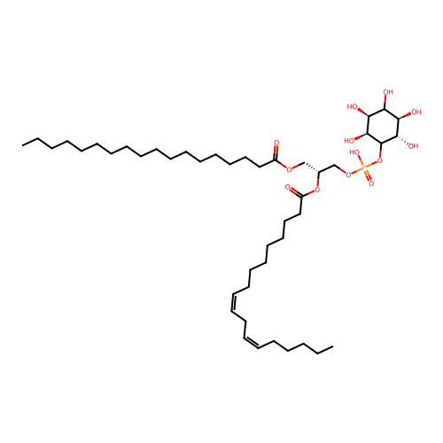 myo-Inositol, 1((2R)-2-(((9Z,12Z)-1-oxo-9,12-octadecadienyl)oxy)-3-((1-oxooctadecyl)oxy)propyl hydrogen phosphate) structure
