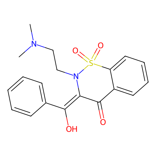 (3E)-2-(2-dimethylaminoethyl)-3-[hydroxy(phenyl)methylidene]-1,1-dioxo-1 structure