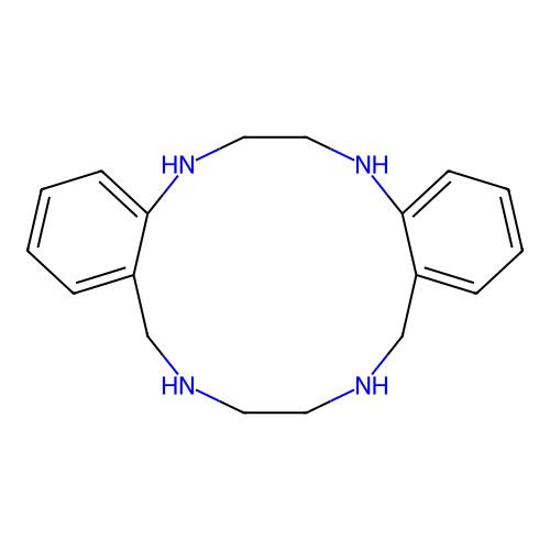 5,6,7,8,9,10,15,16,17,18-Decahydrodibenzo[e,m][1,4,8,11]tetraazacyclotetradecine structure