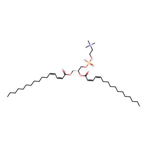 1,2-Bis(2,4-hexadecadienoyl)phosphatidylcholine structure