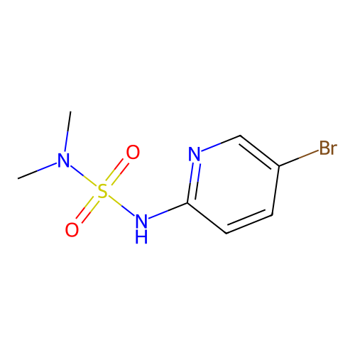 N'-(5-bromopyridin-2-yl)-N,N-dimethylsulfuric diamide structure