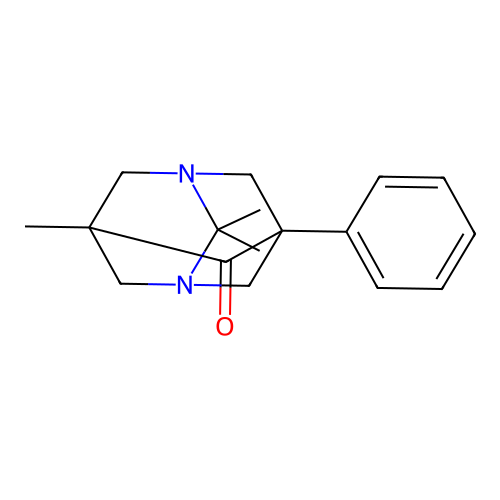 2,2,5-Trimethyl-7-phenyl-1,3-diazatricyclo[3.3.1.1~3,7~]decan-6-one structure